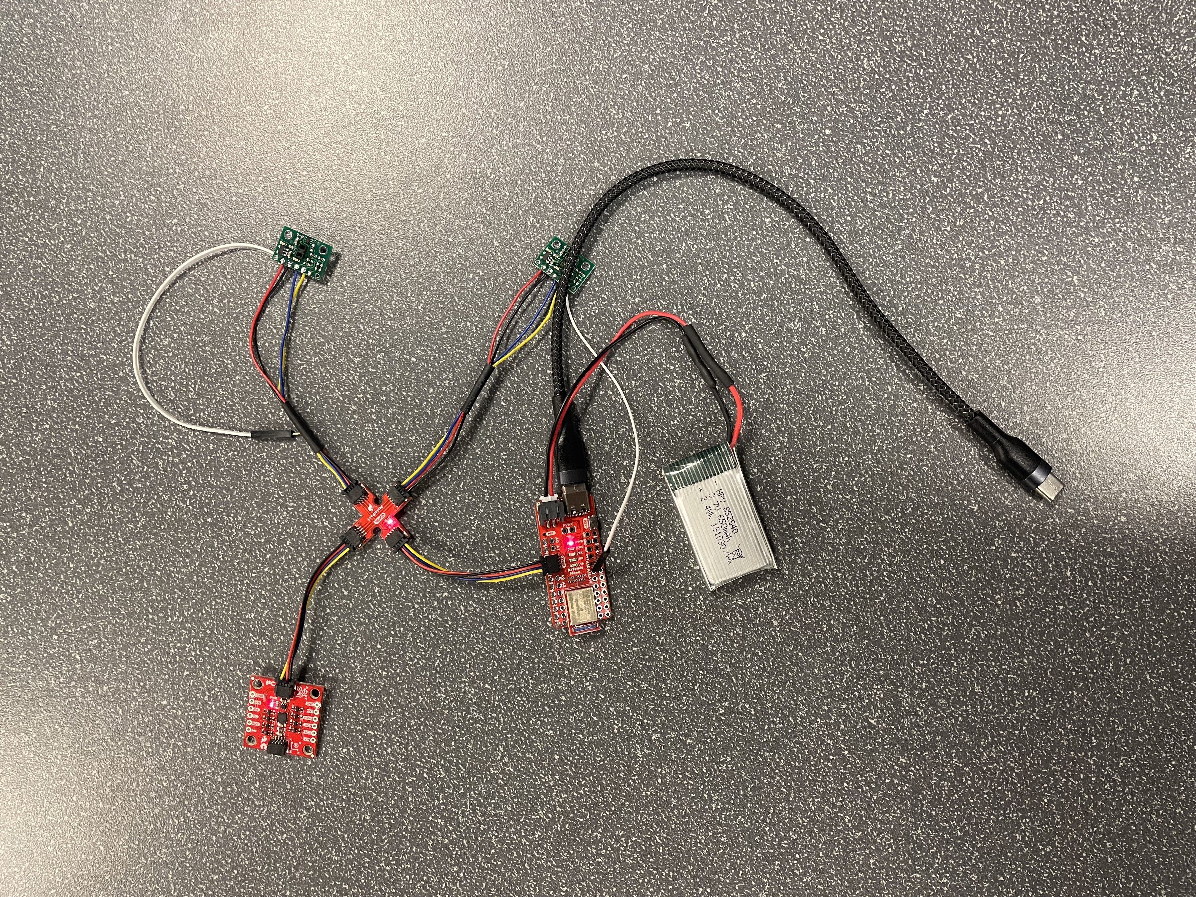 Soldered Battery connected to the Artemis